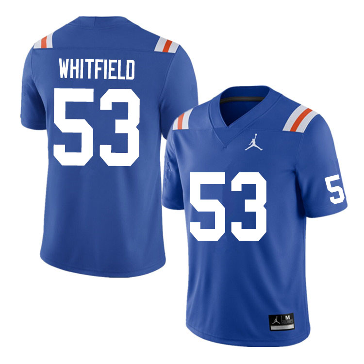 Men #53 Chase Whitfield Florida Gators College Football Jerseys Sale-Throwback